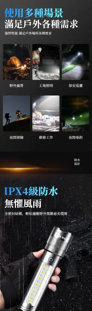 ✨奧克斯「銀龍強光手電筒」✅超亮雷射戶外鐳射巡邏家用遠射長續航大功率，✅遠射5000++超長續航，全新6大升級，照明更亮！更耐用！✨ - 23