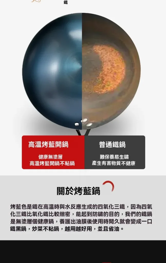 【正宗手工鍛打鐵鍋】免費開過 無塗層鐵鍋 不粘鍋 不生鏽 耐刮耐用 查出塗層 賠償500萬 - 3
